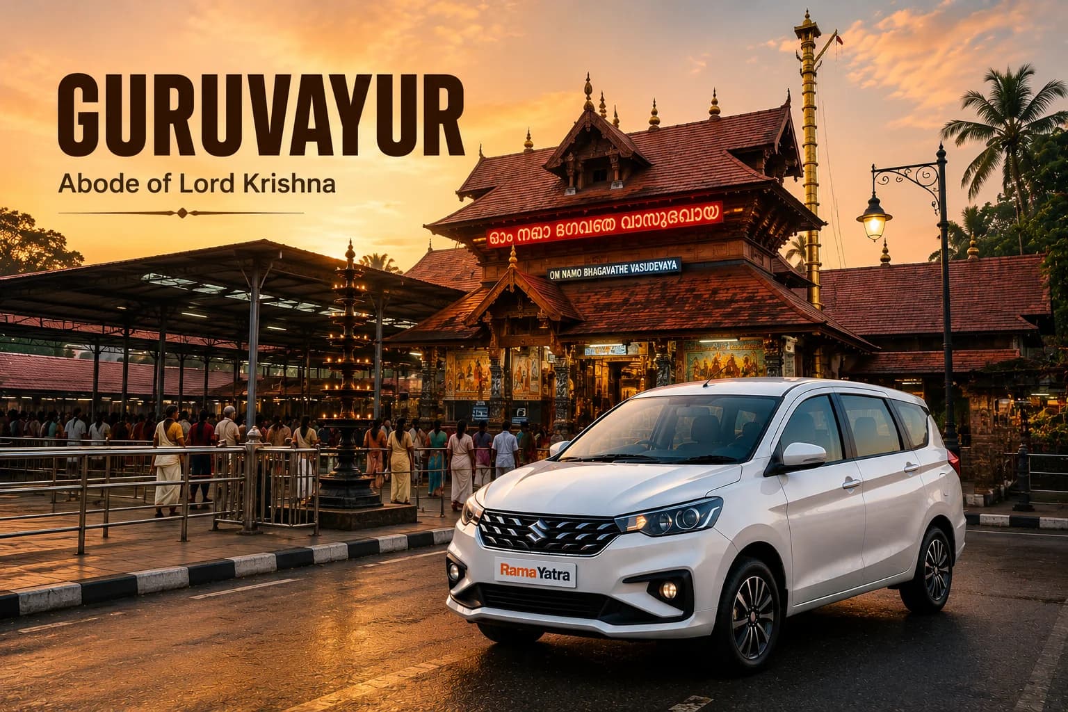 Faridabad to Guruvayur taxi travel guide