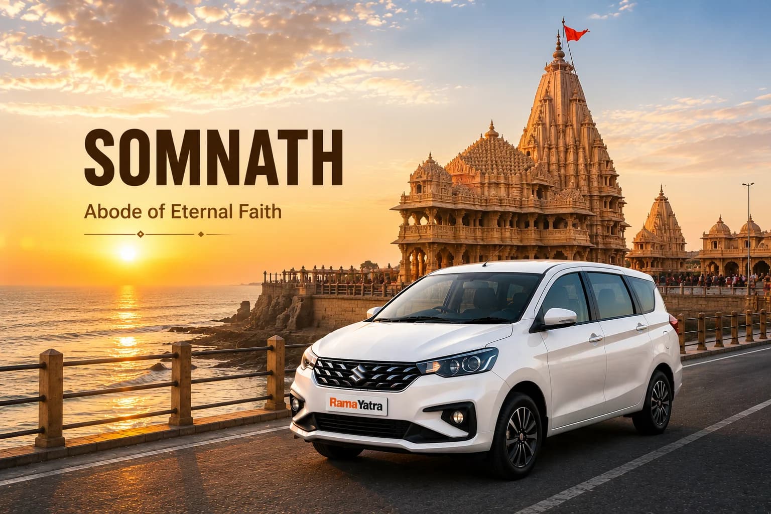 Faridabad to Somnath taxi travel guide